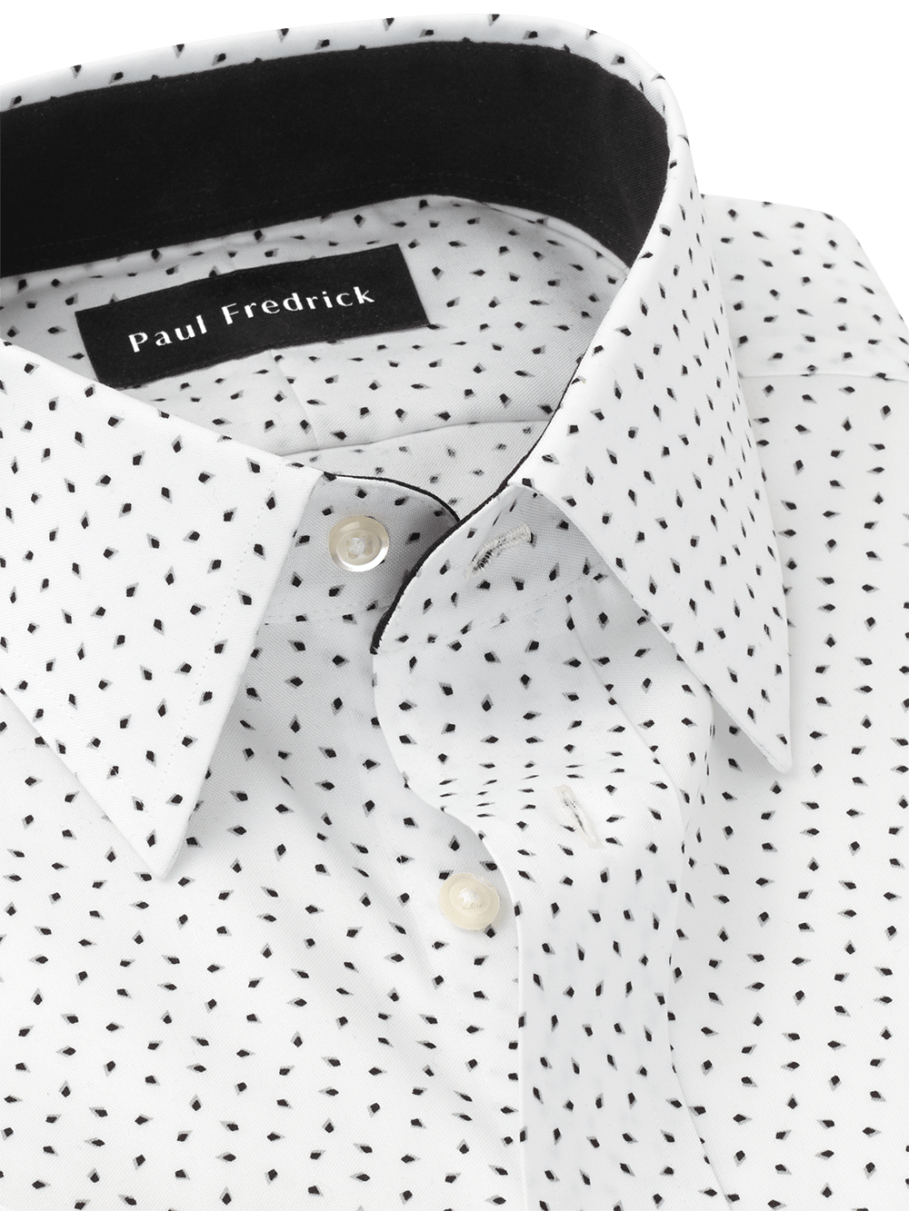 Alternate Image of Non-iron Cotton Micro Print Dress Shirt With Contrast Trim-2
