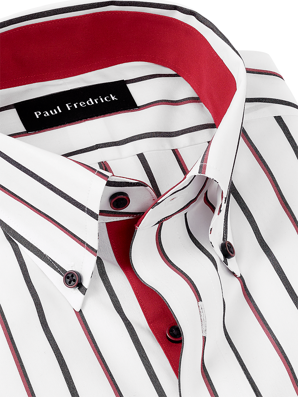 Alternate Image of Non-iron Cotton Stripe Dress Shirt With Contrast Trim-2