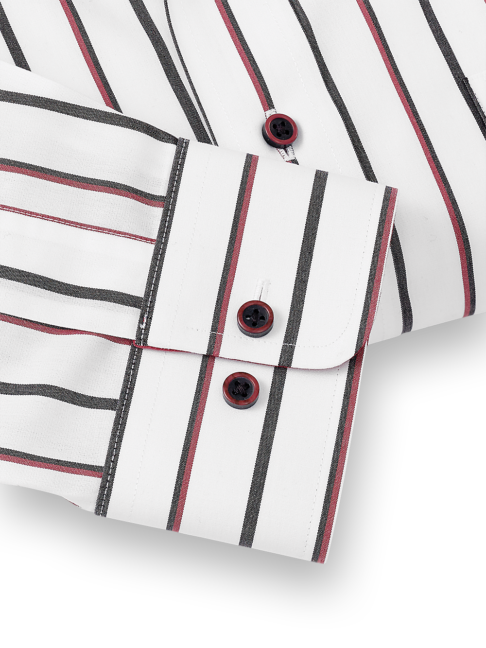Alternate Image of Non-iron Cotton Stripe Dress Shirt With Contrast Trim-3
