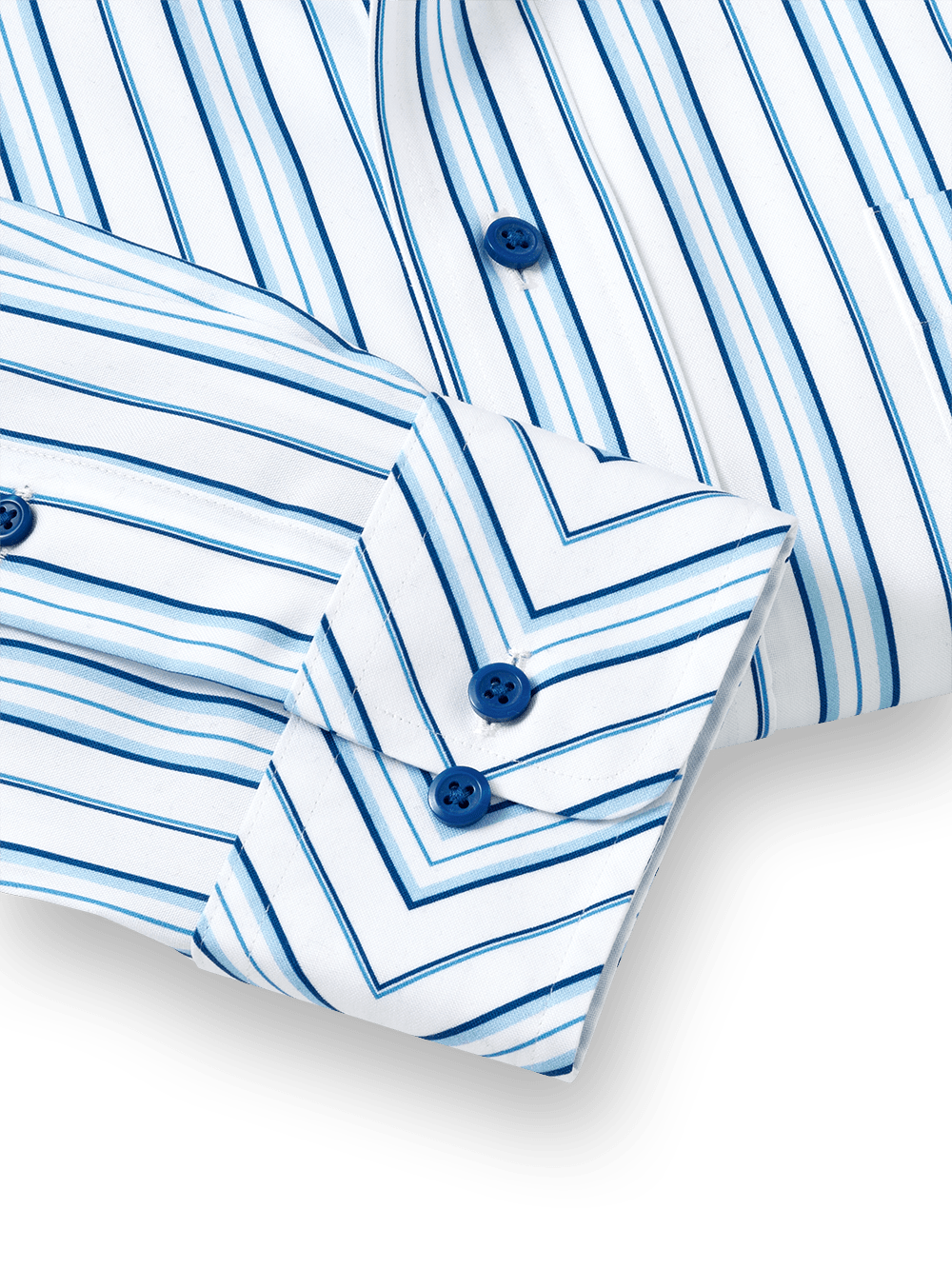 Alternate Image of Non-iron Cotton Stripe Dress Shirt With Contrast Trim-3
