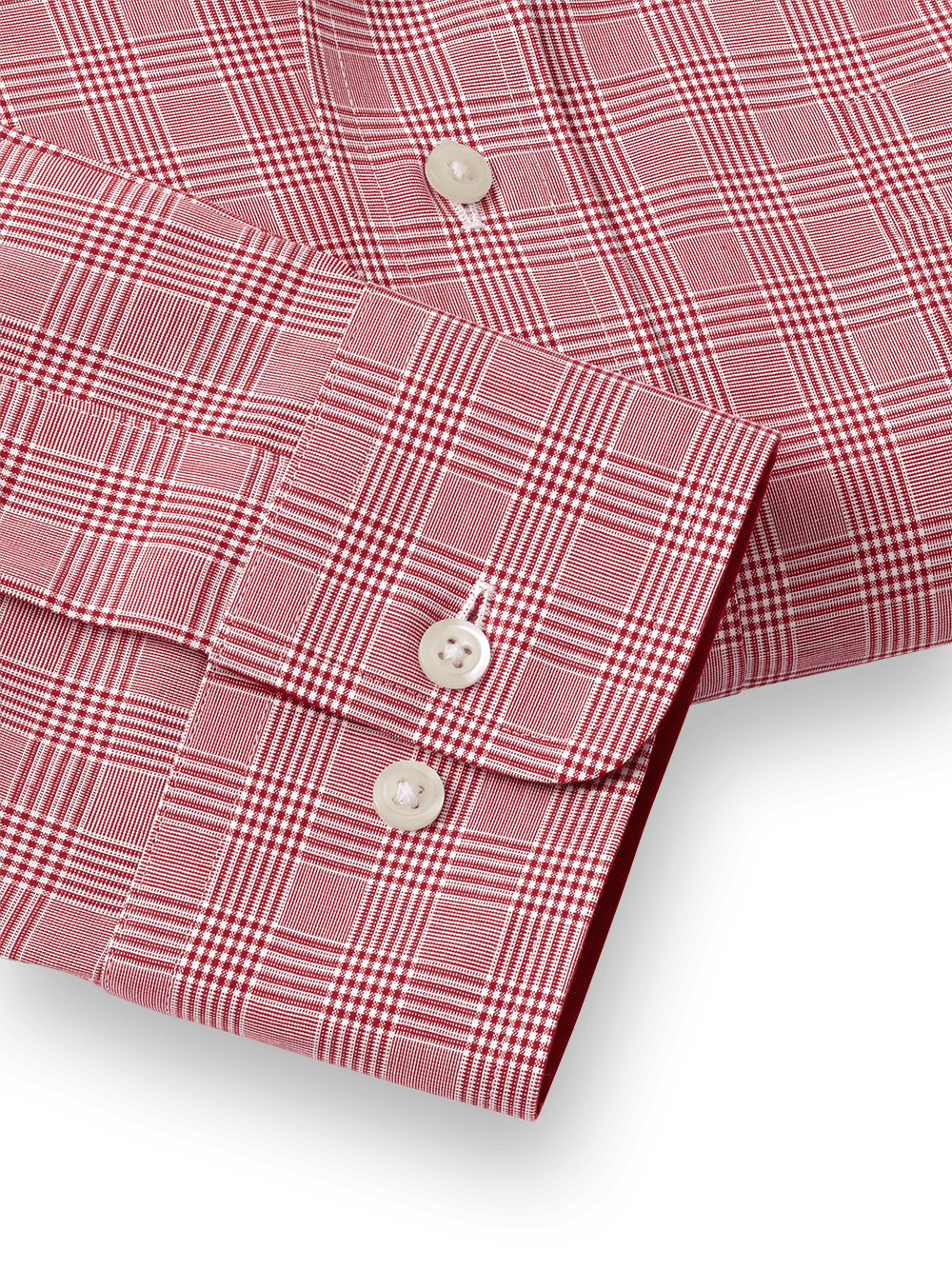 Alternate Image of Non-iron Cotton Plaid Dress Shirt With Contrast Trim-3
