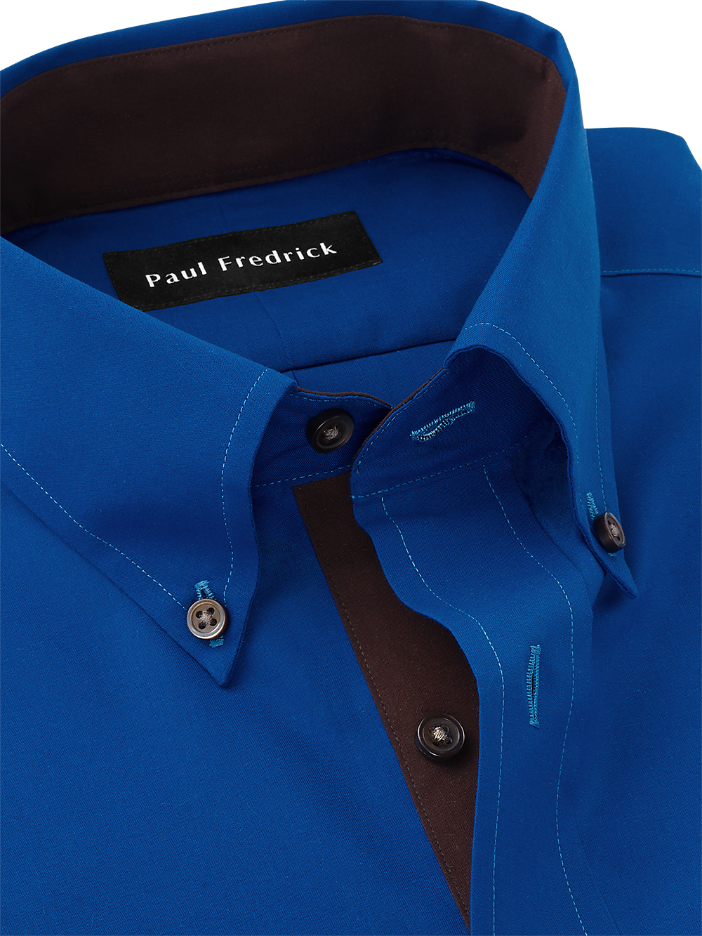 Alternate Image of Non-iron Cotton Solid Dress Shirt With Contrast Trim-2