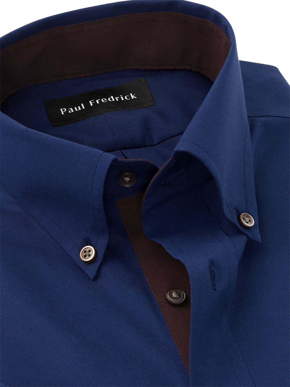 Alternate Image of Non-iron Cotton Solid Dress Shirt With Contrast Trim-2