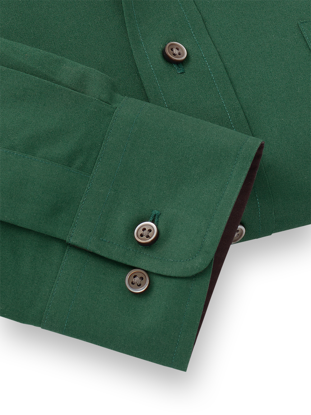 Alternate Image of Non-iron Cotton Solid Dress Shirt With Contrast Trim-3