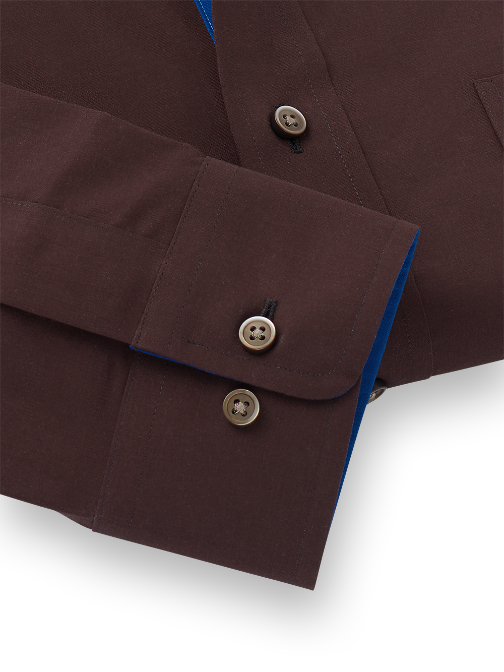 Alternate Image of Non-iron Cotton Solid Dress Shirt With Contrast Trim-3