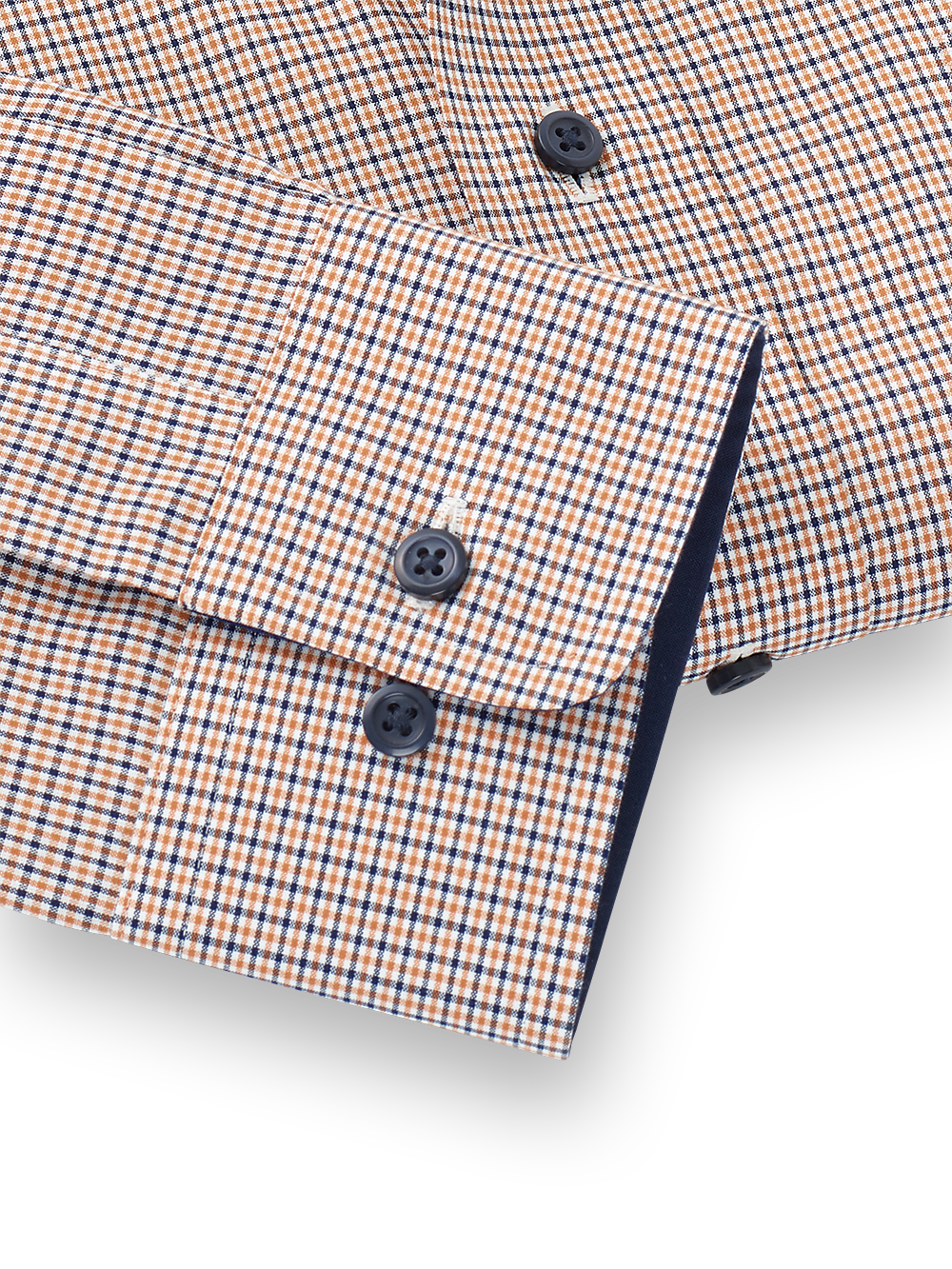 Alternate Image of Non-iron Cotton Check Dress Shirt With Contrast Trim-3