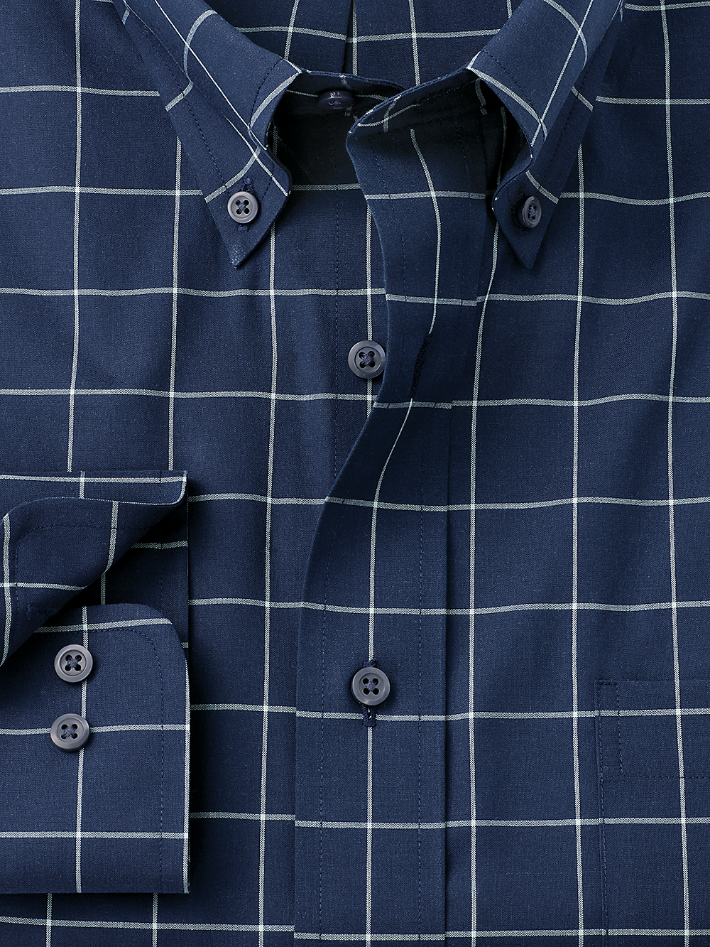 Alternate Image of Non-iron Cotton Windowpane Dress Shirt-1
