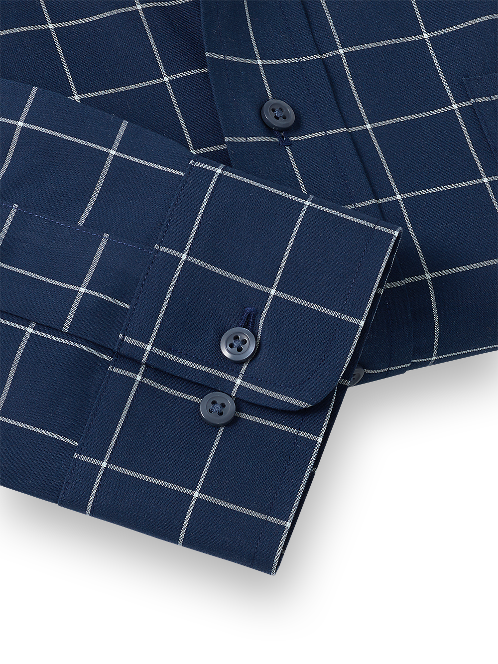 Alternate Image of Non-iron Cotton Windowpane Dress Shirt-3