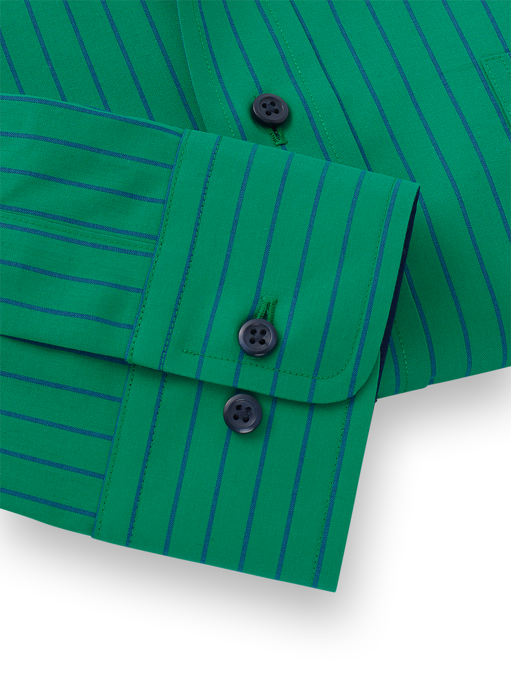 Alternate Image of Non-iron Cotton Stripe Dress Shirt With Contrast Trim-3