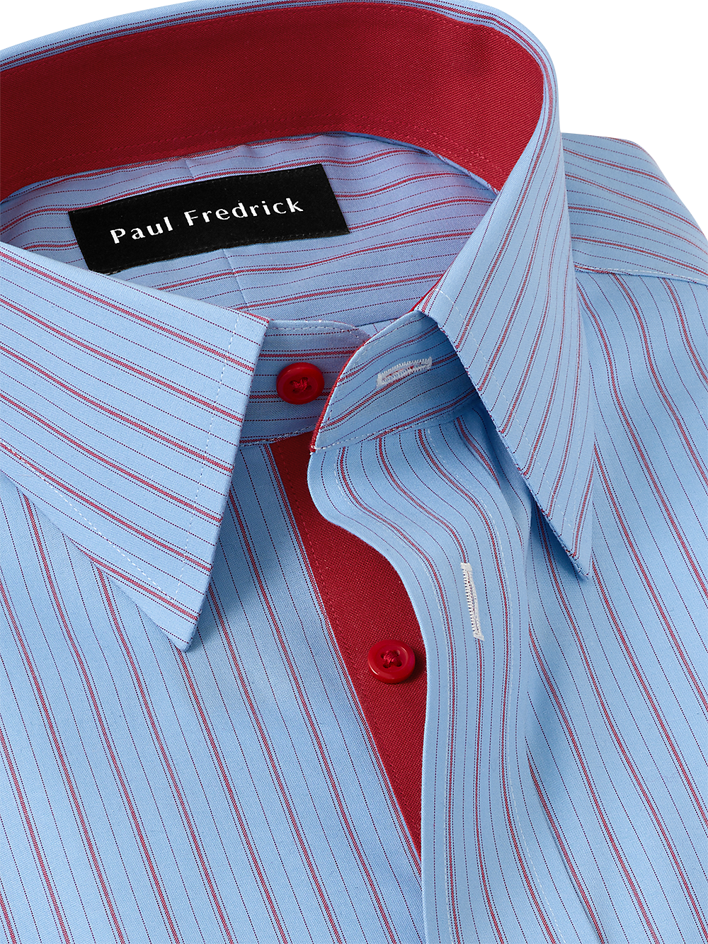 Alternate Image of Non-iron Cotton Stripe Dress Shirt With Contrast Trim-2