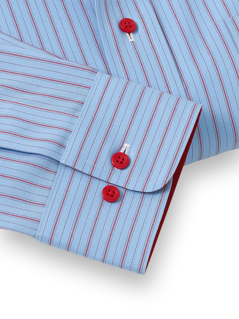 Alternate Image of Non-iron Cotton Stripe Dress Shirt With Contrast Trim-3