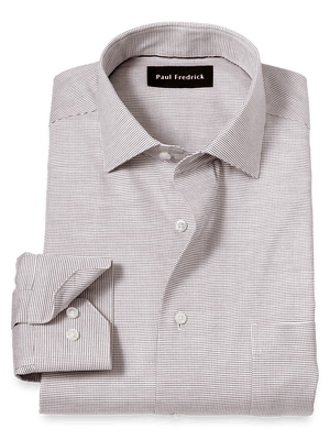 Comfort Stretch Non-Iron Solid Dress Shirt - Brown