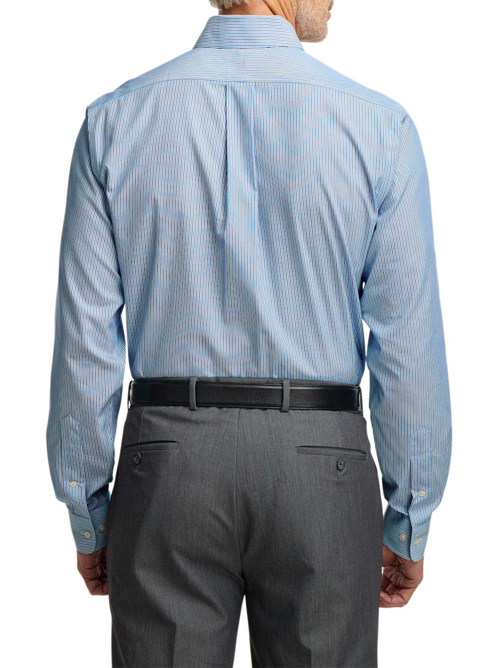 Alternate Image of Non-iron Cotton Stripe Dress Shirt With Contrast Trim-4