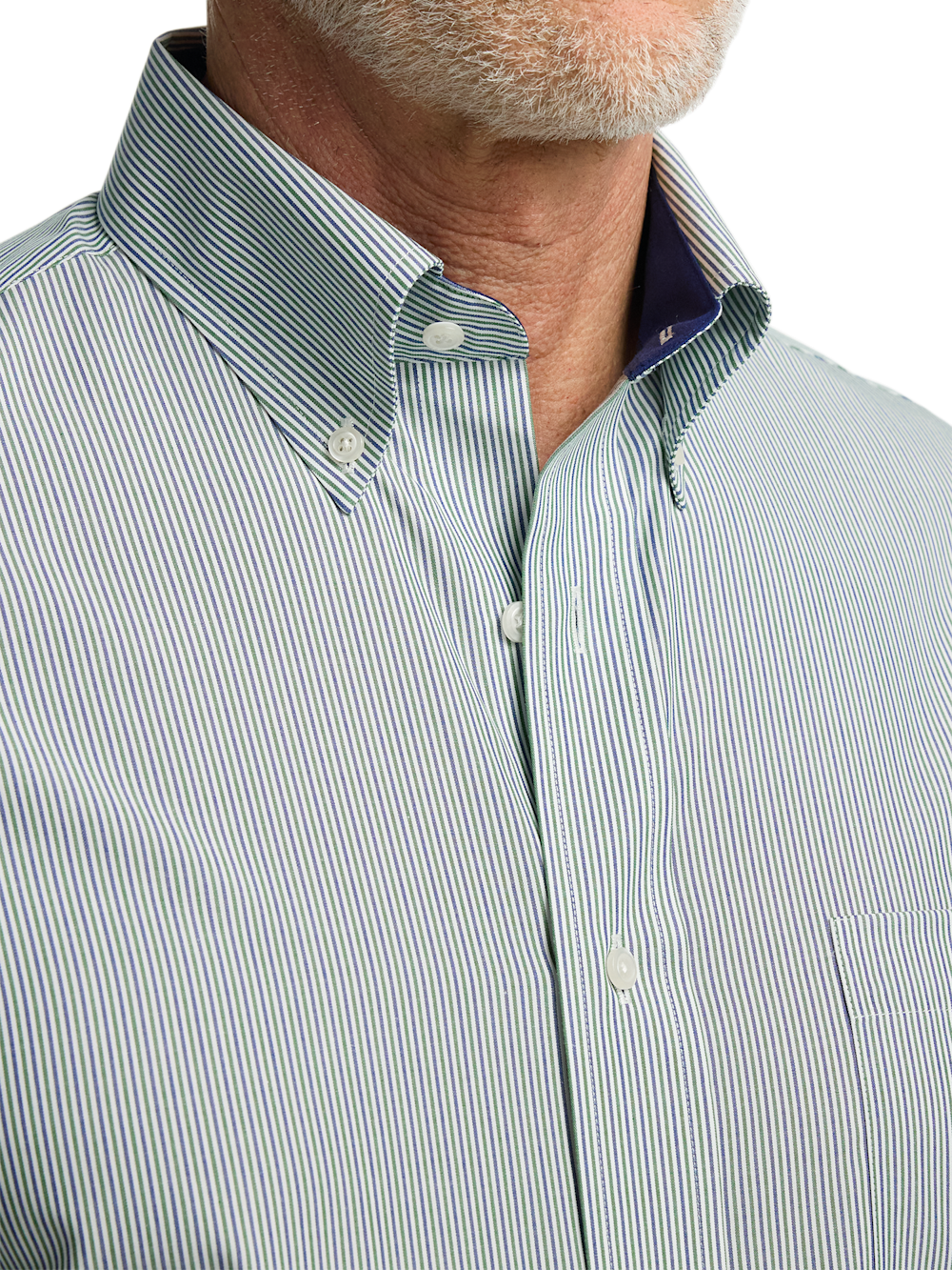 Alternate Image of Non-iron Cotton Stripe Dress Shirt With Contrast Trim-2