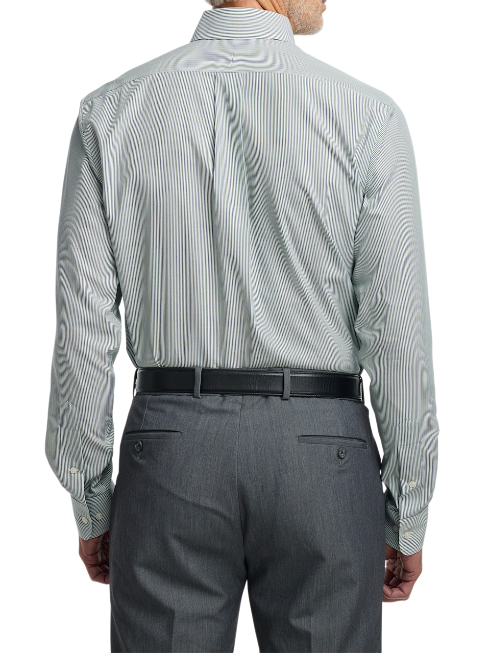 Alternate Image of Non-iron Cotton Stripe Dress Shirt With Contrast Trim-4