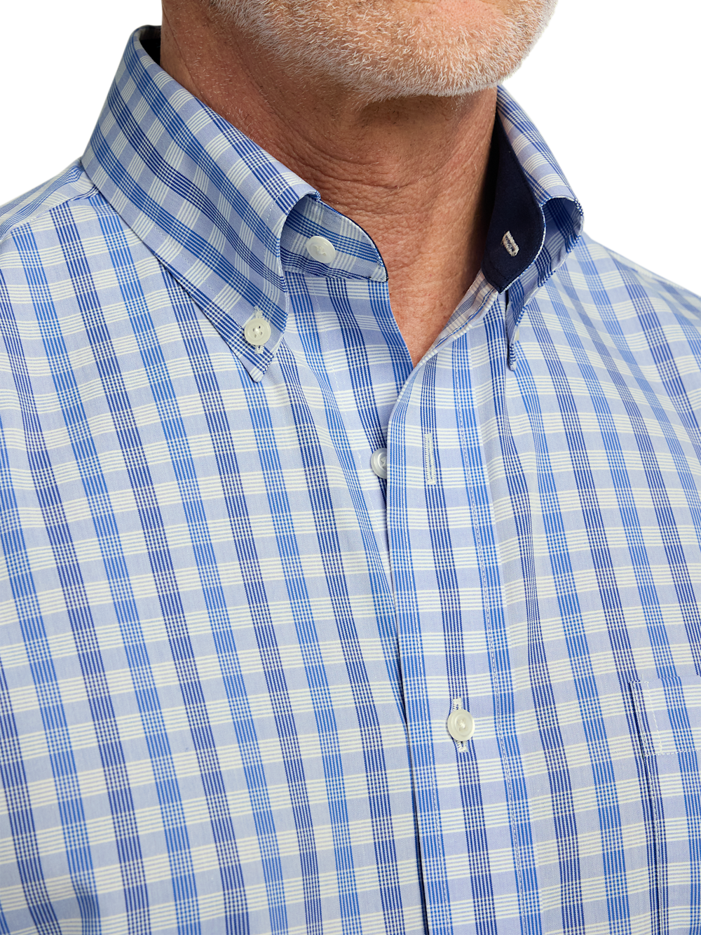 Alternate Image of Non-iron Cotton Plaid Dress Shirt With Contrast Trim-2