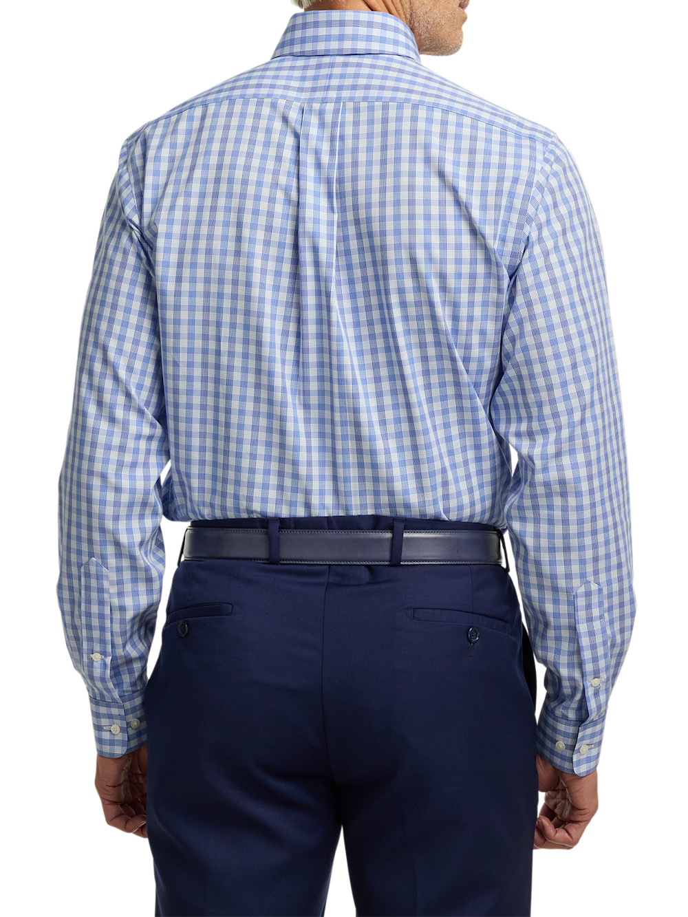 Alternate Image of Non-iron Cotton Plaid Dress Shirt With Contrast Trim-4