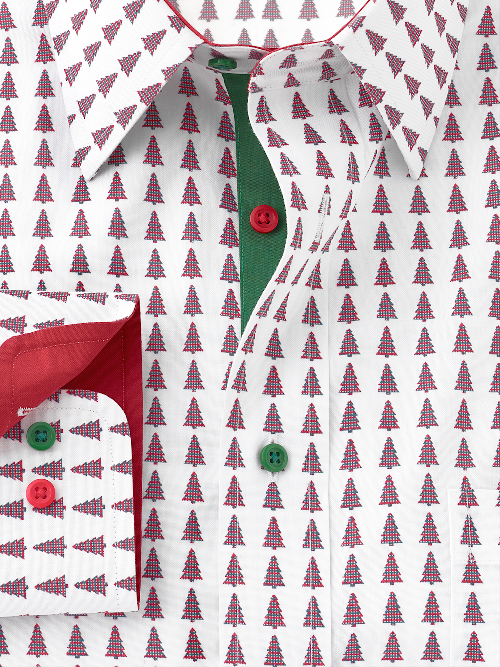 Alternate Image of Comfort Stretch Non-iron Novelty Dress Shirt With Contrast Trim-5