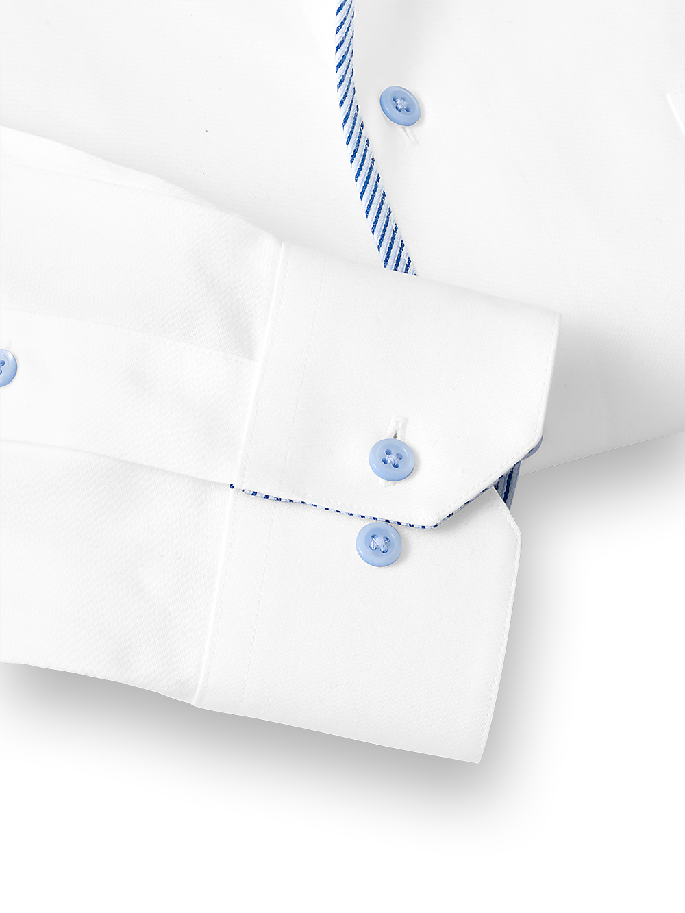 Alternate Image of Non-iron Cotton Solid Dress Shirt With Contrast Trim-3