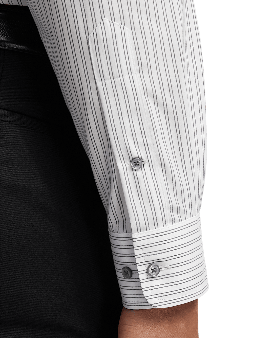 Alternate Image of Non-iron Cotton Stripe Dress Shirt With Contrast Trim-3