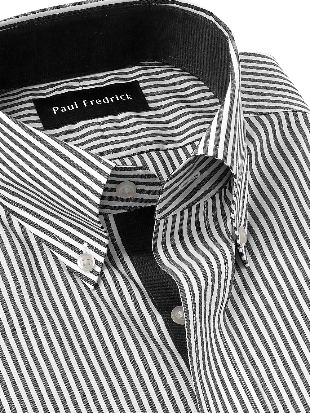 Alternate Image of Non-iron Cotton Stripe Dress Shirt With Contrast Trim-2
