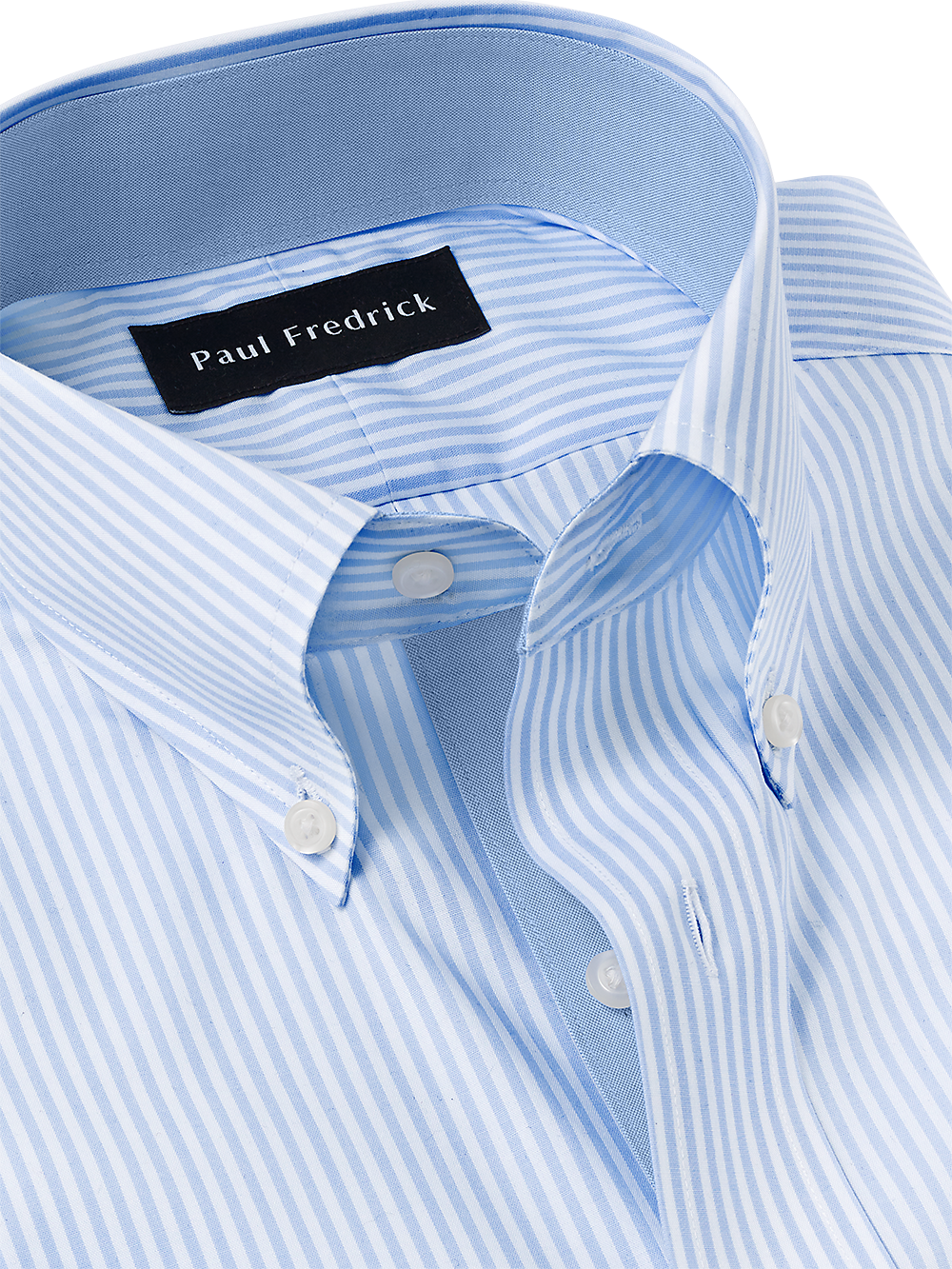 Alternate Image of Non-iron Cotton Stripe Dress Shirt With Contrast Trim-2