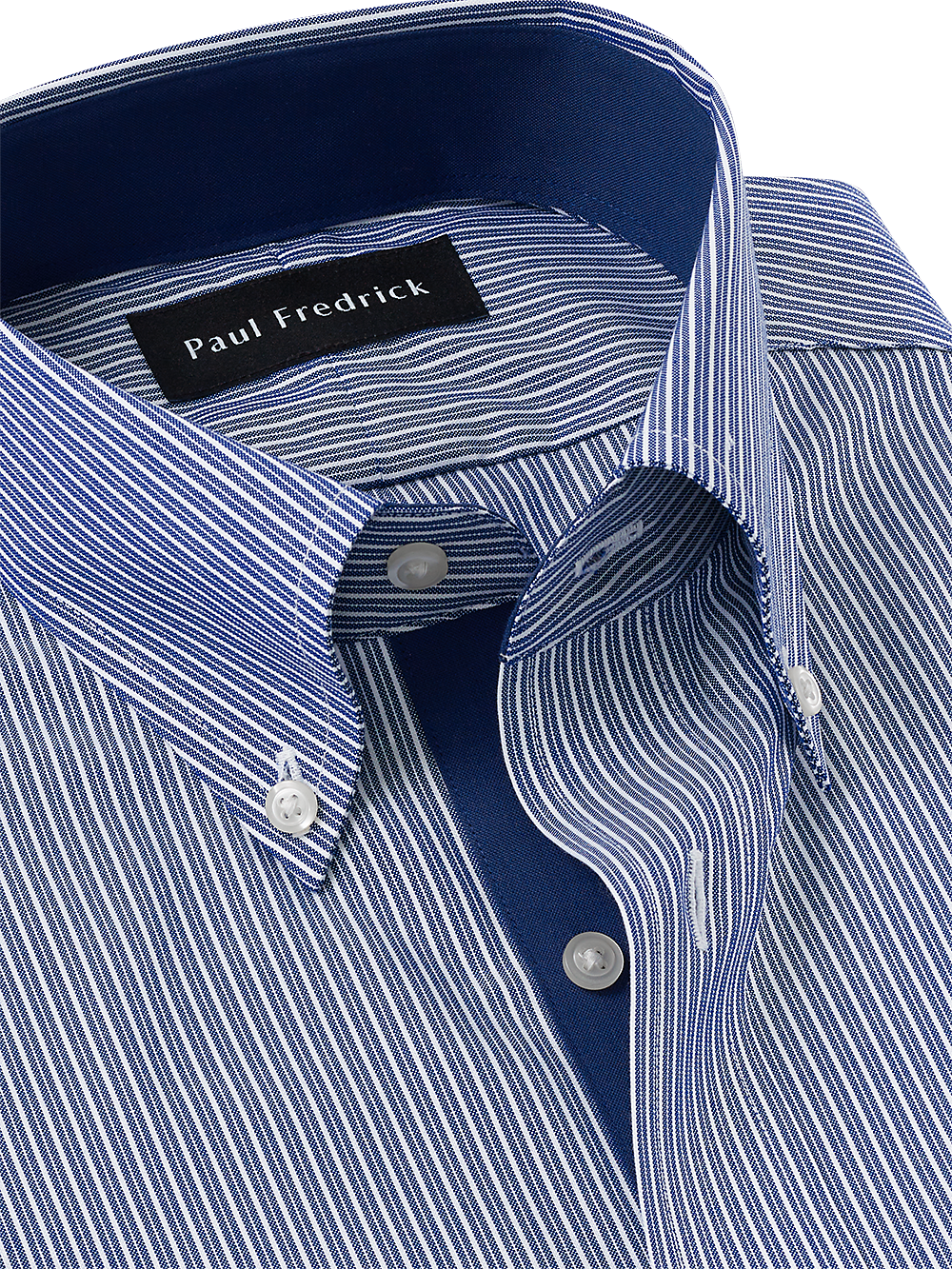 Alternate Image of Non-iron Cotton Stripe Dress Shirt With Contrast Trim-2