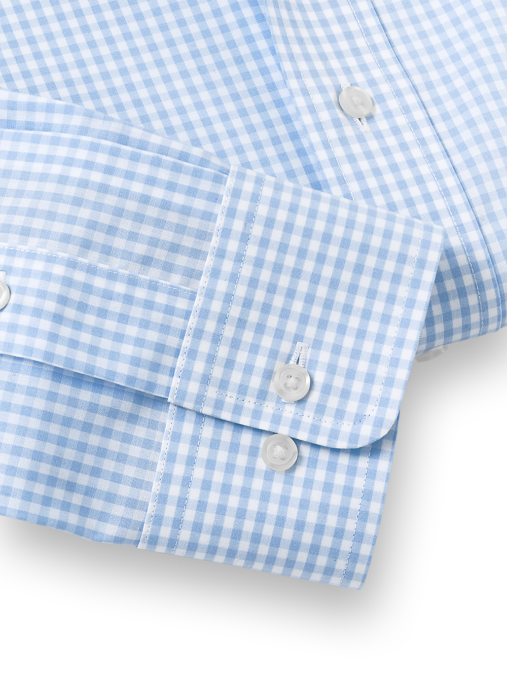 Alternate Image of Non-iron Cotton Check Dress Shirt With Contrast Trim-3