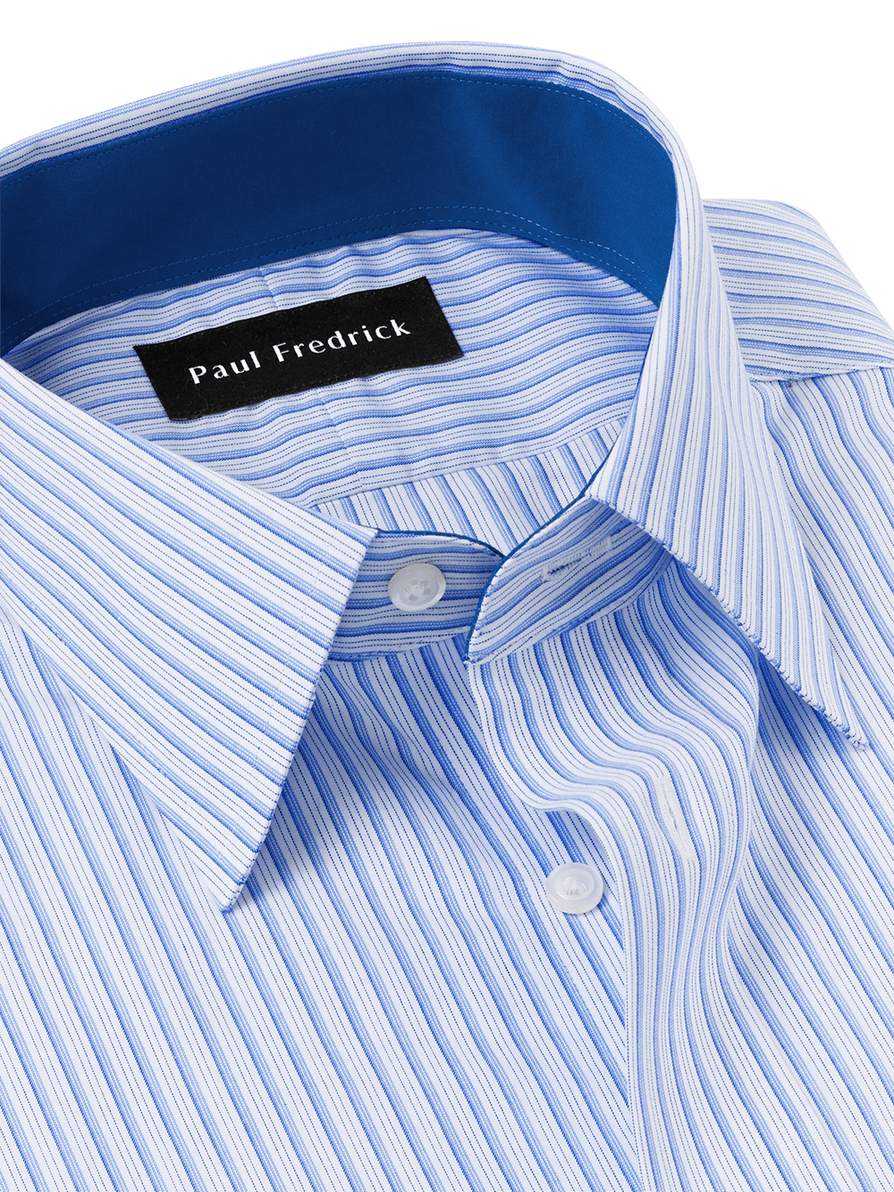 Alternate Image of Non-iron Cotton Stripe Dress Shirt With Contrast Trim-6