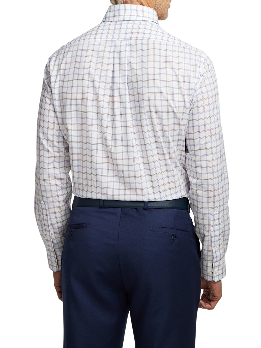 Alternate Image of Non-iron Cotton Check Dress Shirt With Contrast Trim-4