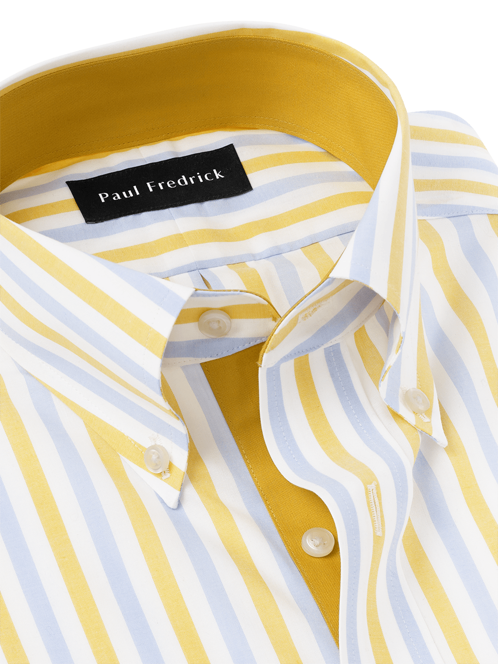 Alternate Image of Non-iron Cotton Stripe Dress Shirt With Contrast Trim-6
