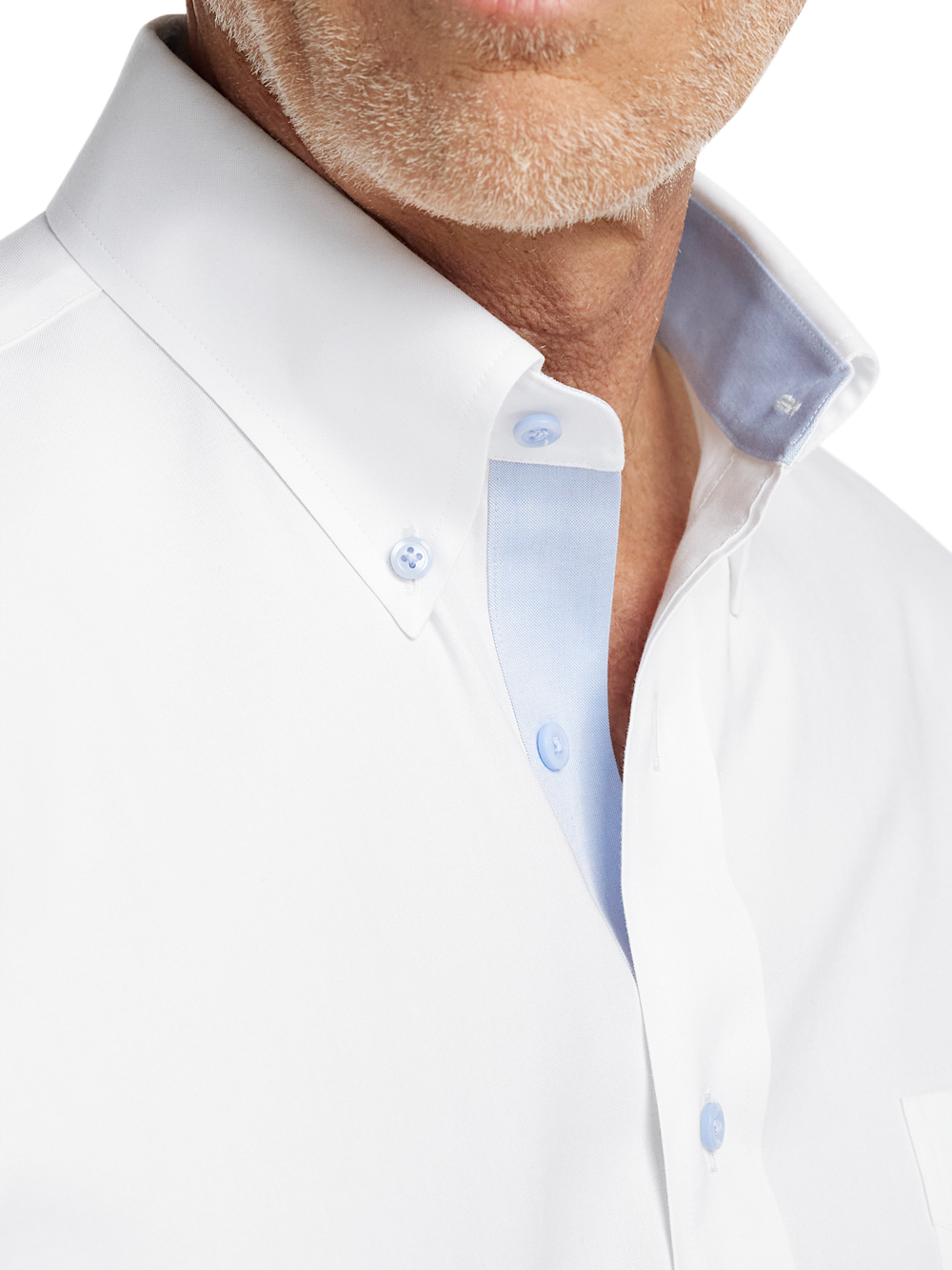 Alternate Image of Comfort Stretch Non-iron Solid Dress Shirt With Contrast Trim-2