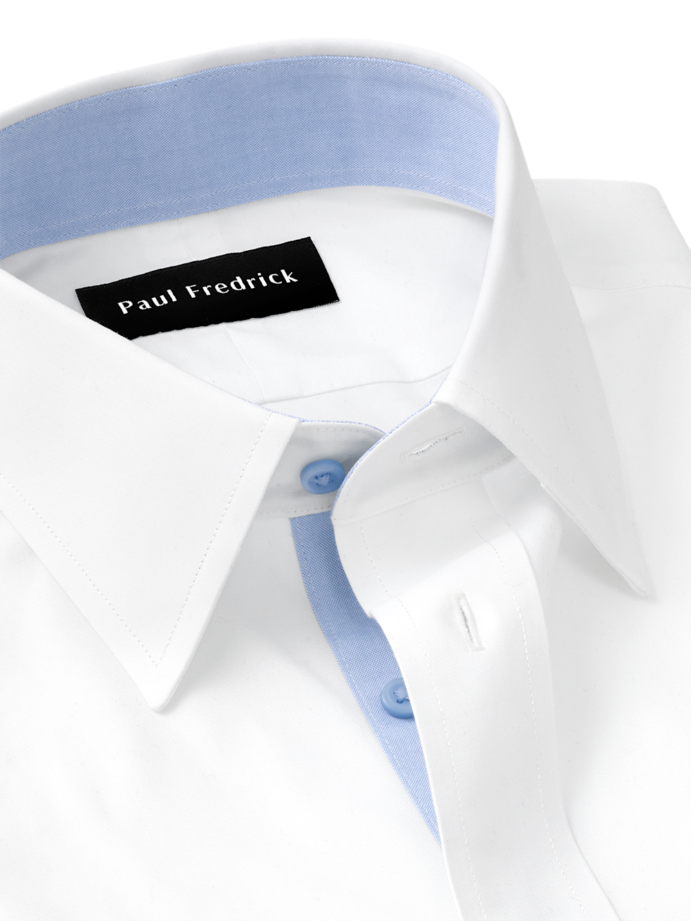 Alternate Image of Comfort Stretch Non-iron Solid Dress Shirt With Contrast Trim-6