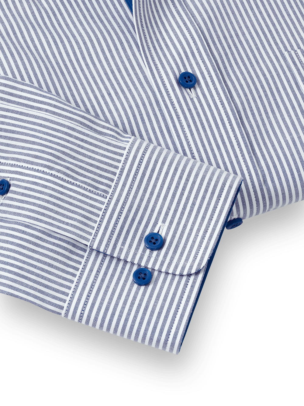 Alternate Image of Comfort Stretch Non-iron Stripe Dress Shirt With Contrast Trim-3