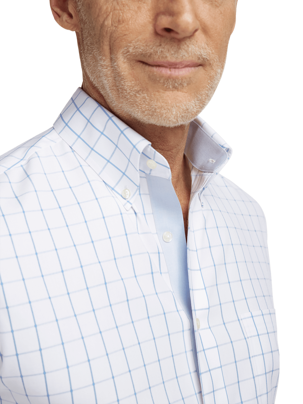 Alternate Image of Comfort Stretch Non-iron Check Dress Shirt With Contrast Trim-2