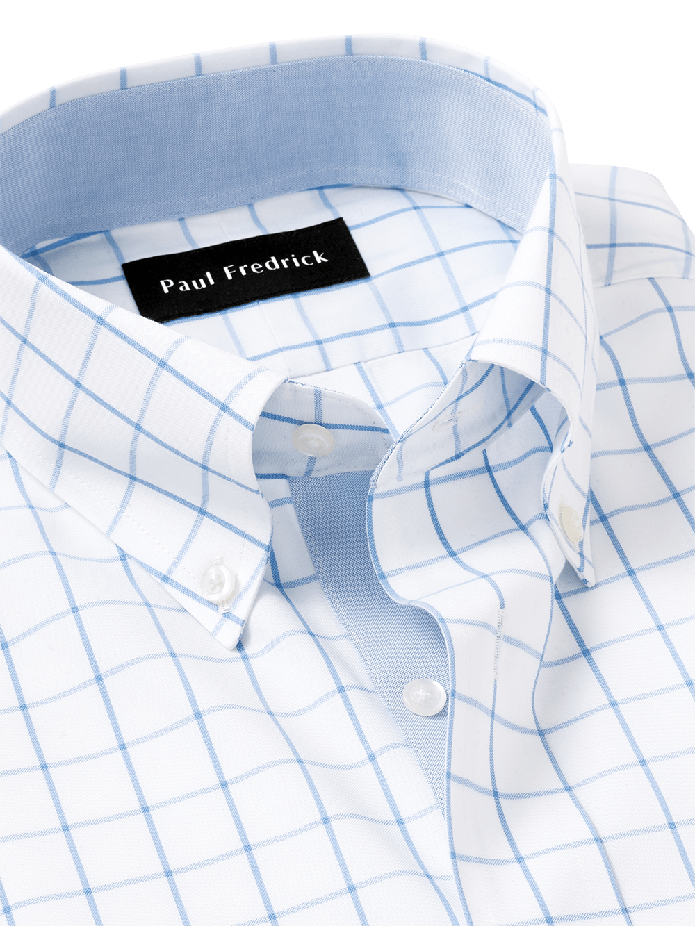 Alternate Image of Comfort Stretch Non-iron Check Dress Shirt With Contrast Trim-6