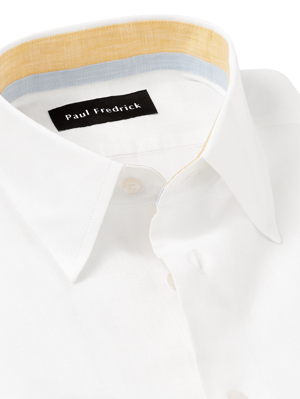 Alternate Image of Non-iron Linen Solid Dress Shirt With Contrast Trim-6