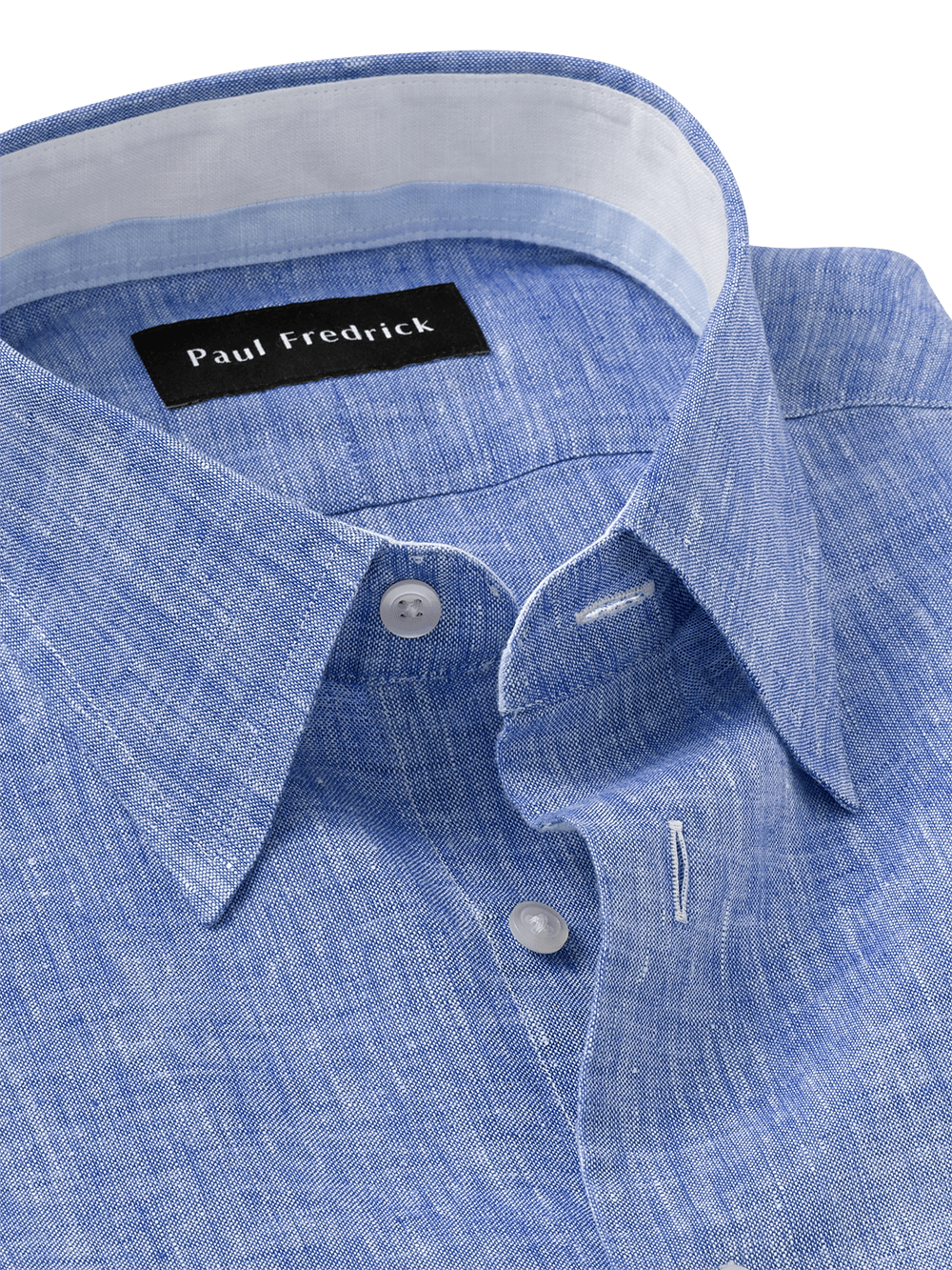 Alternate Image of Non-iron Linen Solid Dress Shirt With Contrast Trim-6