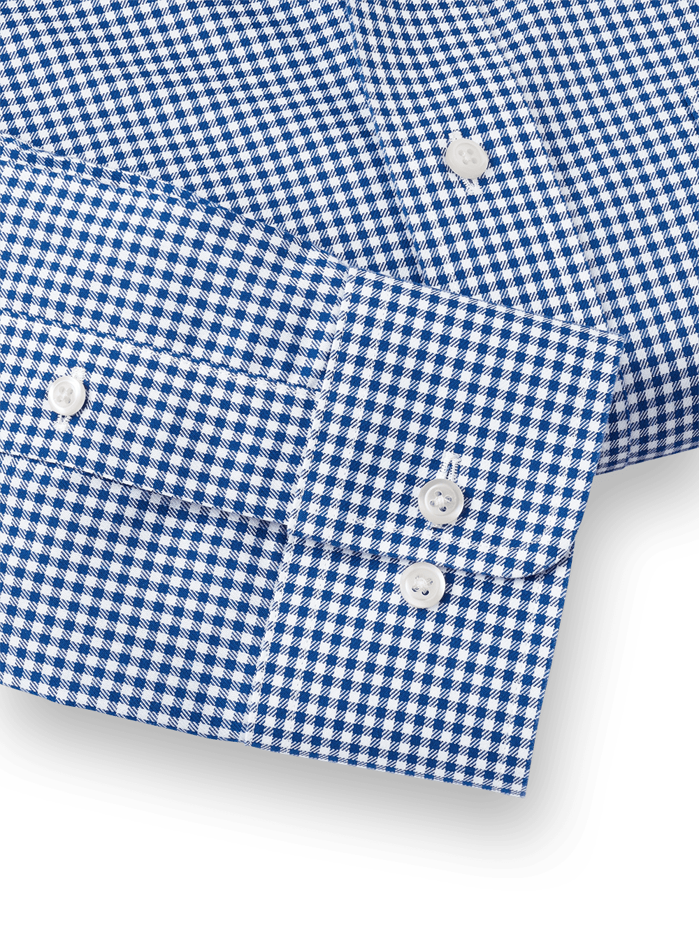 Alternate Image of Non-iron Cotton Check Dress Shirt With Contrast Trim-3