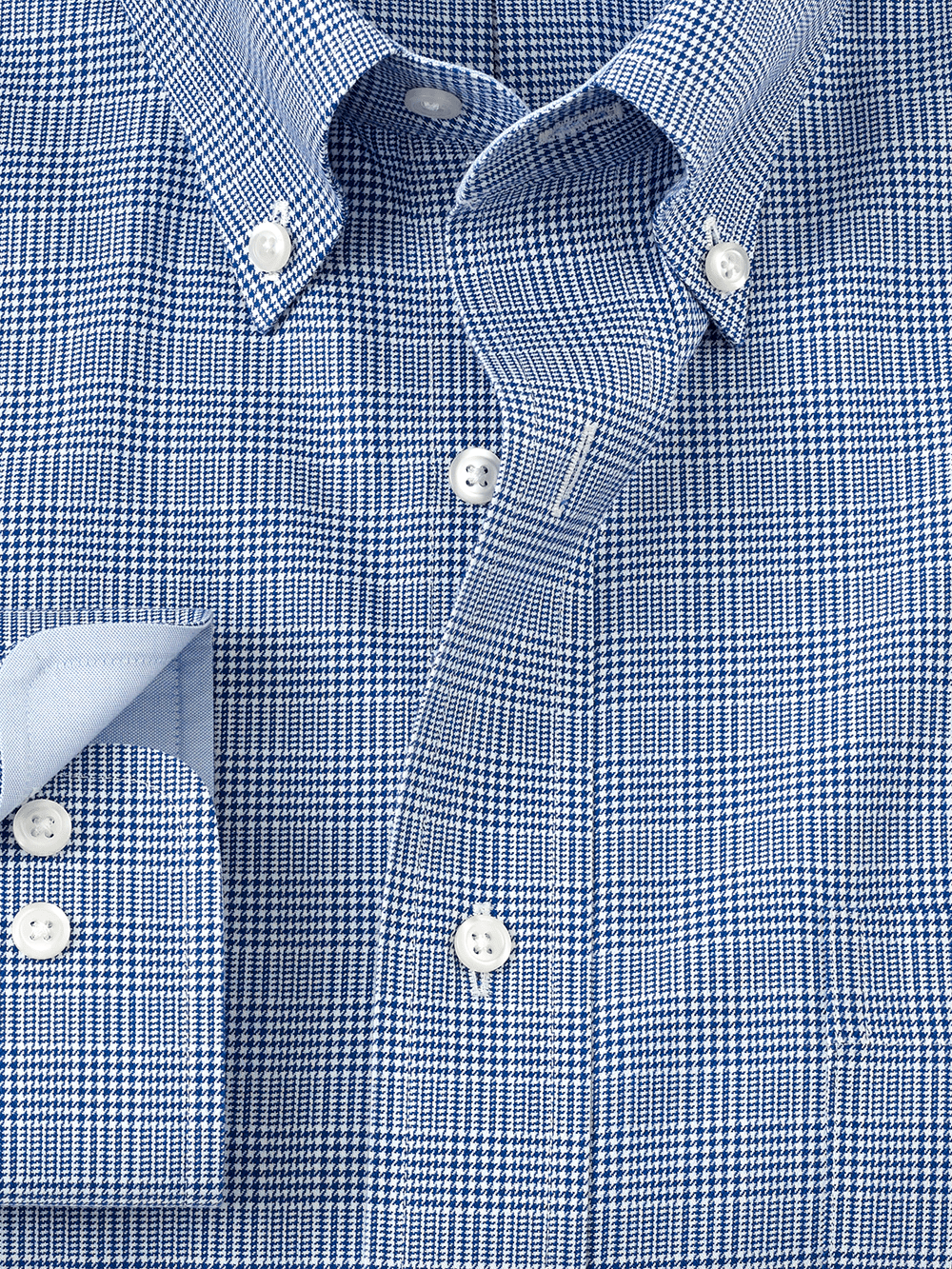 Alternate Image of Non-iron Cotton Plaid Dress Shirt With Contrast Trim-1