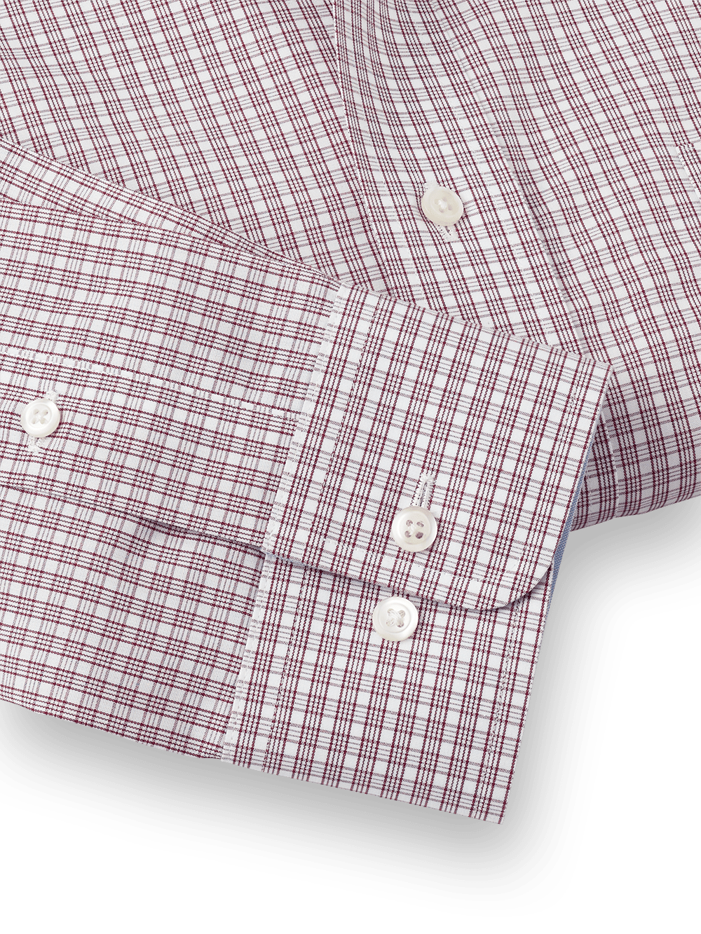 Alternate Image of Non-iron Cotton Plaid Dress Shirt With Contrast Trim-3