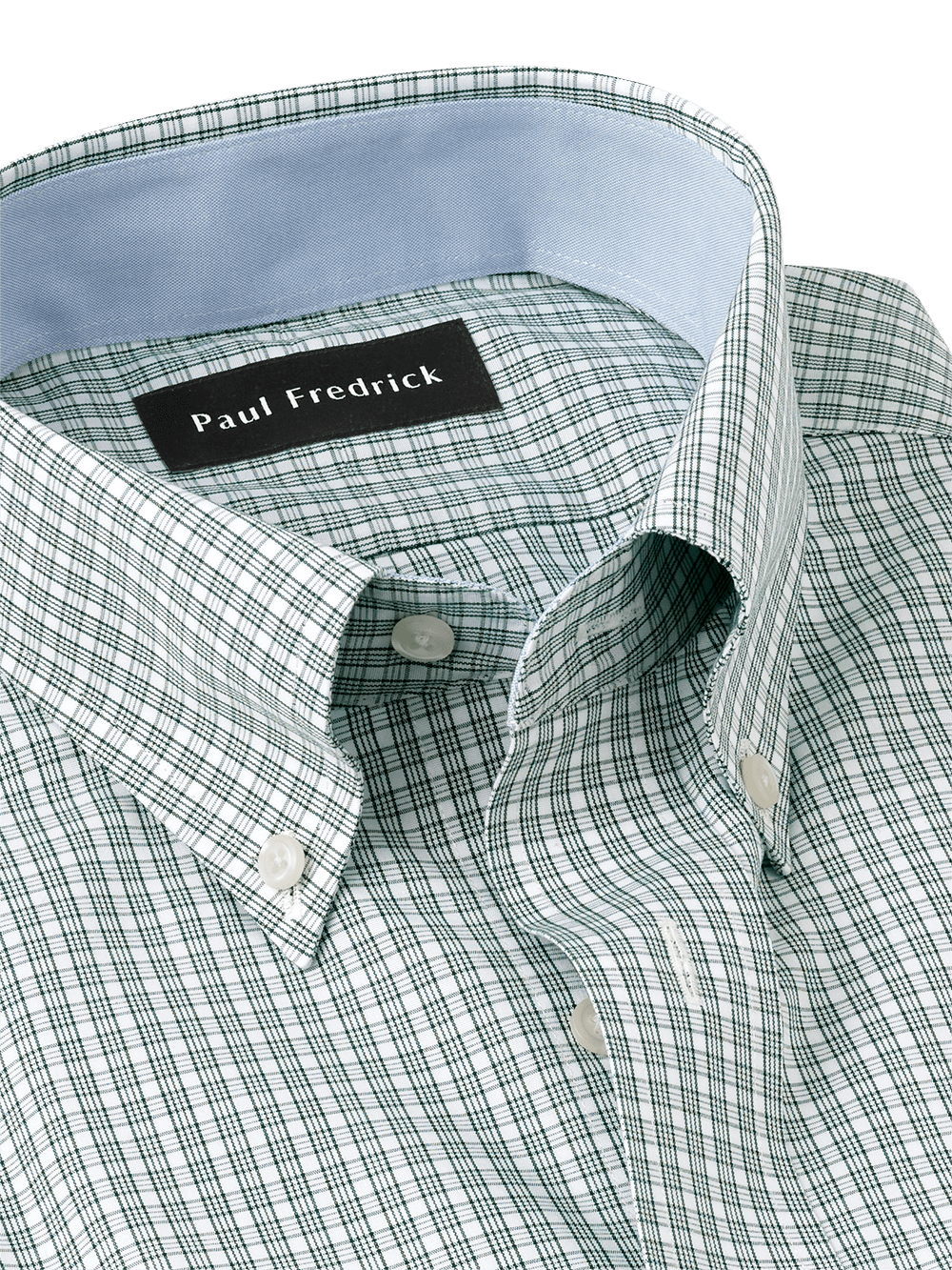 Alternate Image of Non-iron Cotton Plaid Dress Shirt With Contrast Trim-2