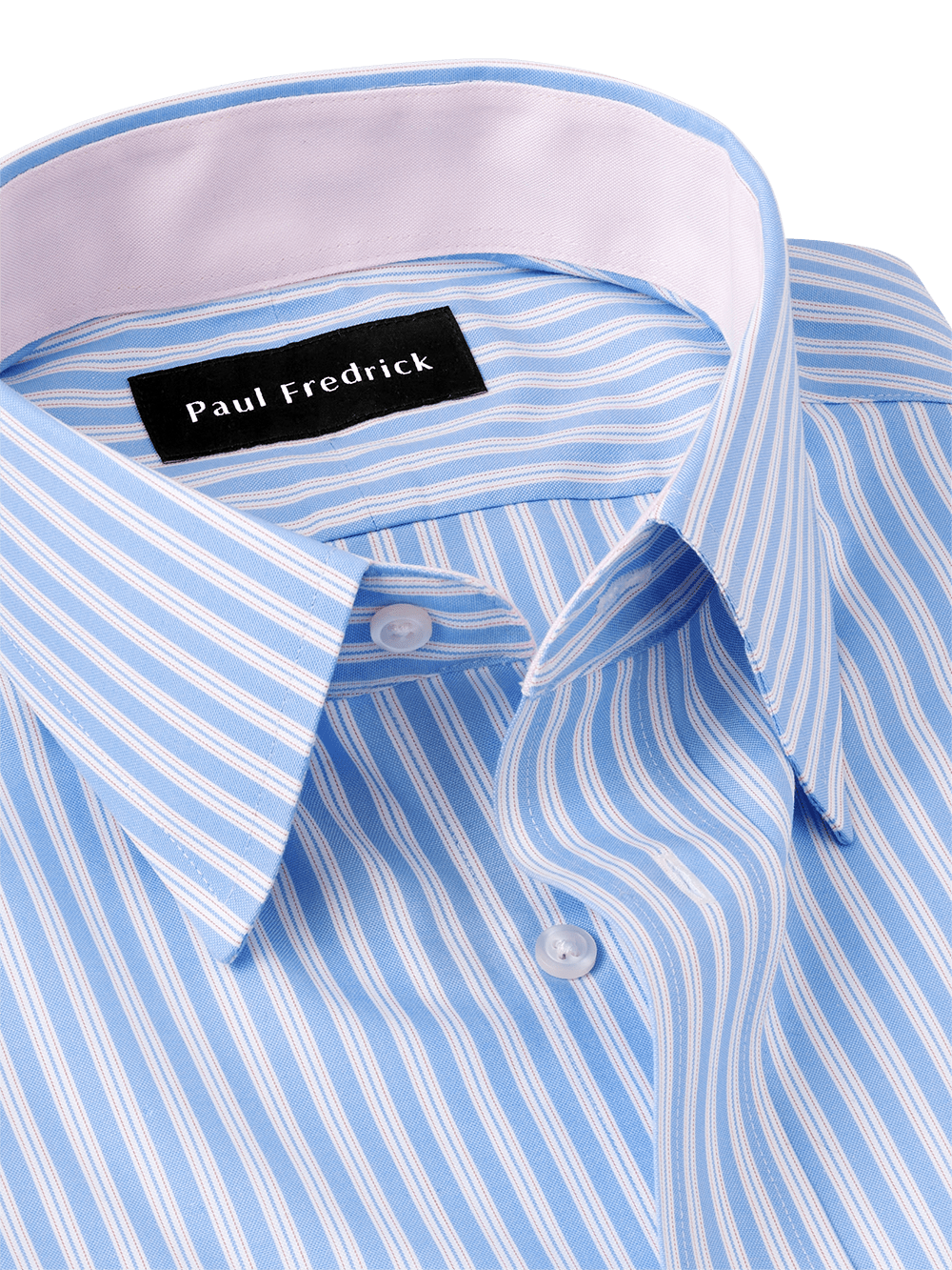 Alternate Image of Non-iron Cotton Stripe Dress Shirt With Contrast Trim-2