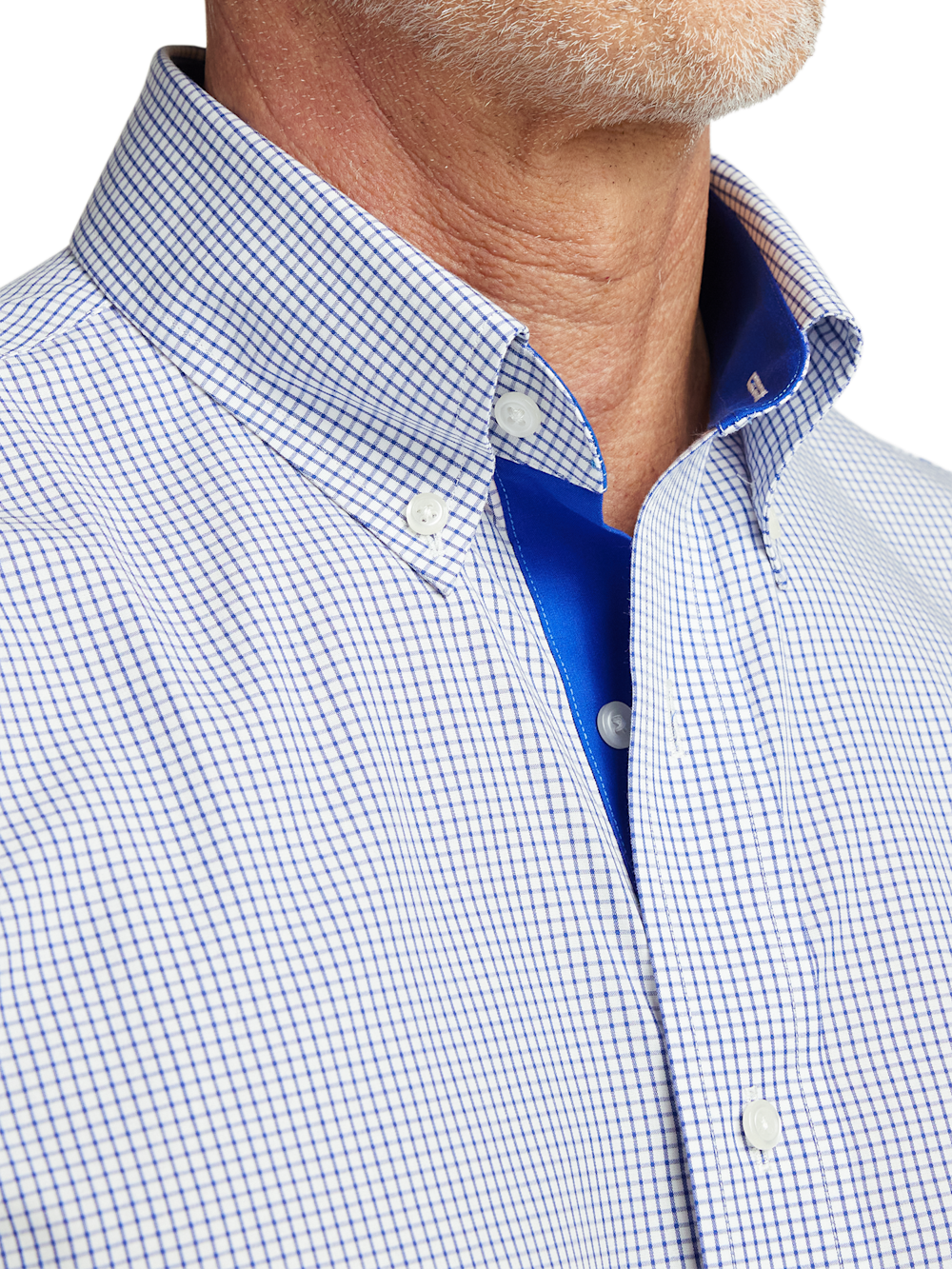 Alternate Image of Non-iron Cotton Check Dress Shirt With Contrast Trim-2