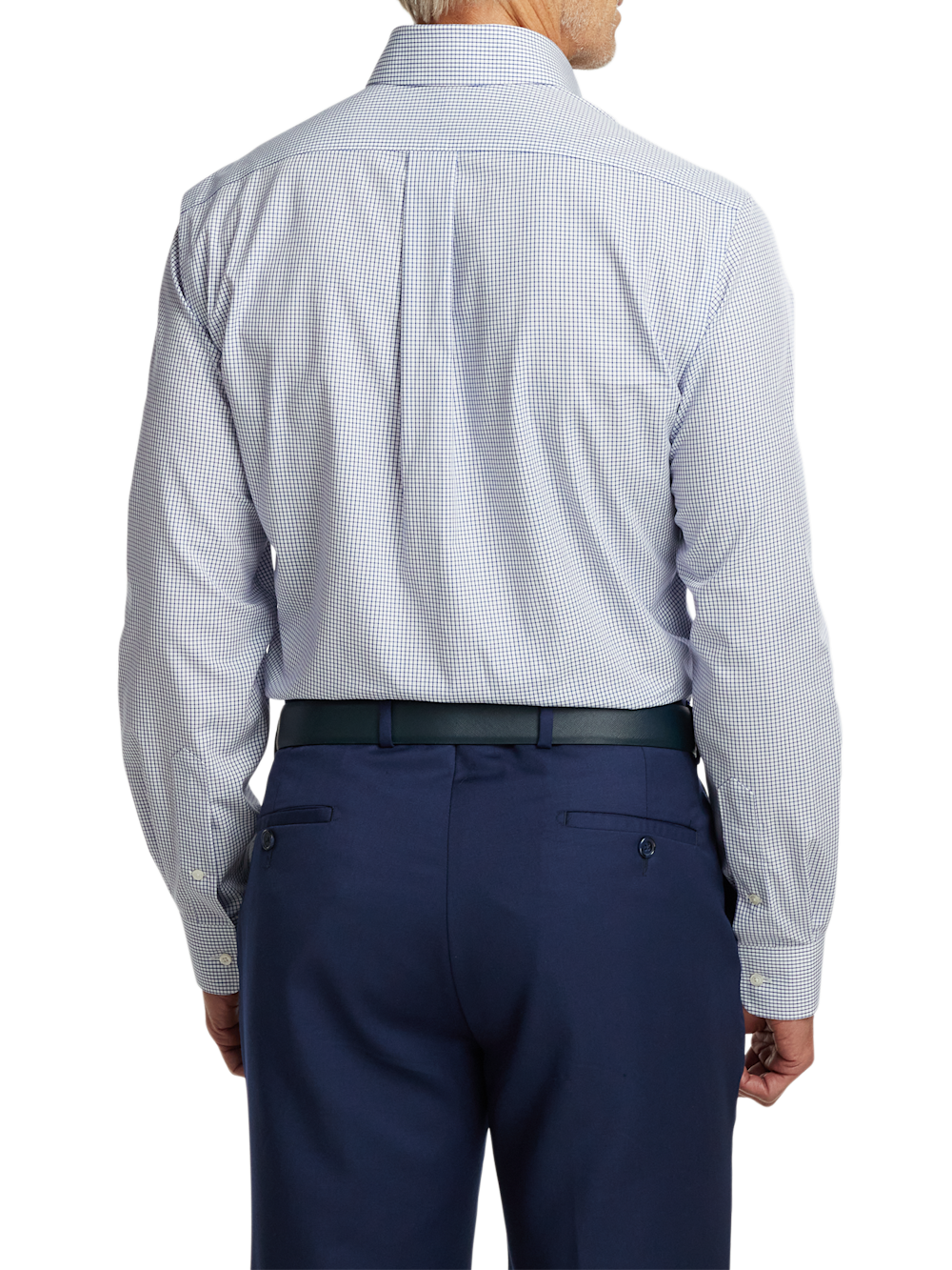 Alternate Image of Non-iron Cotton Check Dress Shirt With Contrast Trim-4