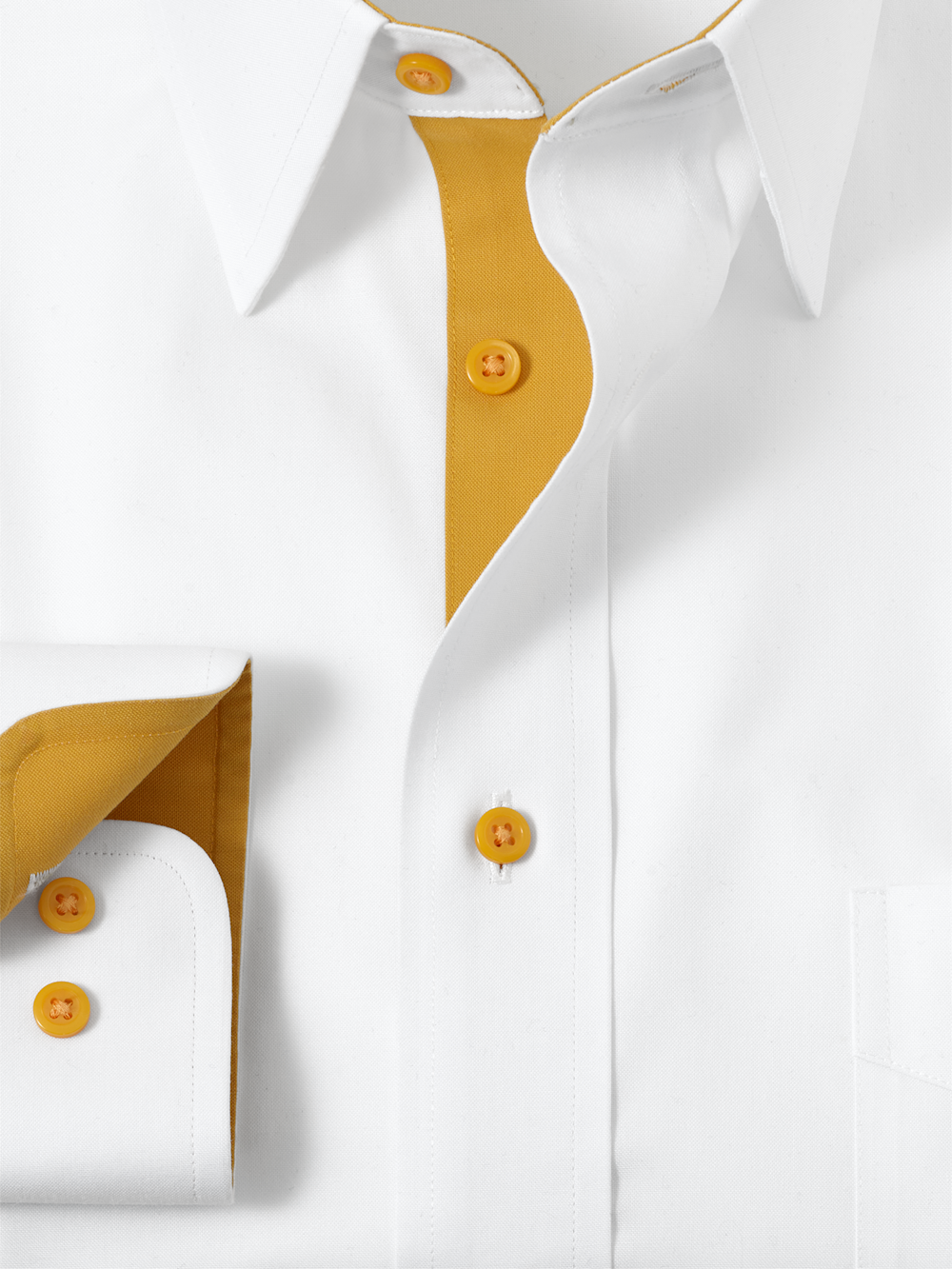 Alternate Image of Comfort Stretch Non-iron Solid Dress Shirt With Contrast Trim-5