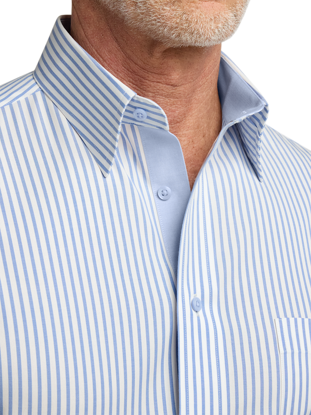 Alternate Image of Comfort Stretch Non-iron Stripe Dress Shirt With Contrast Trim-2