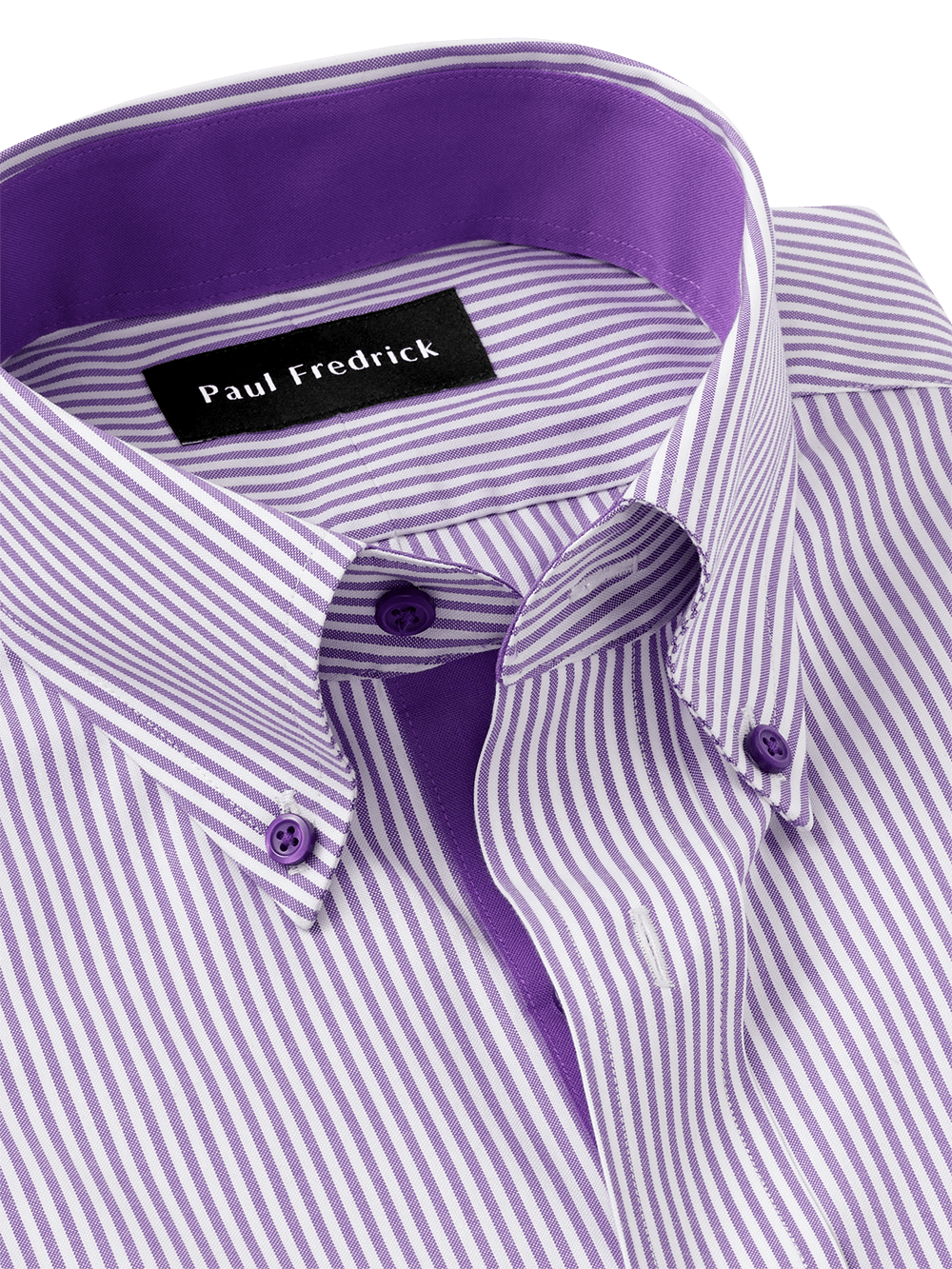 Alternate Image of Comfort Stretch Non-iron Stripe Dress Shirt With Contrast Trim-3