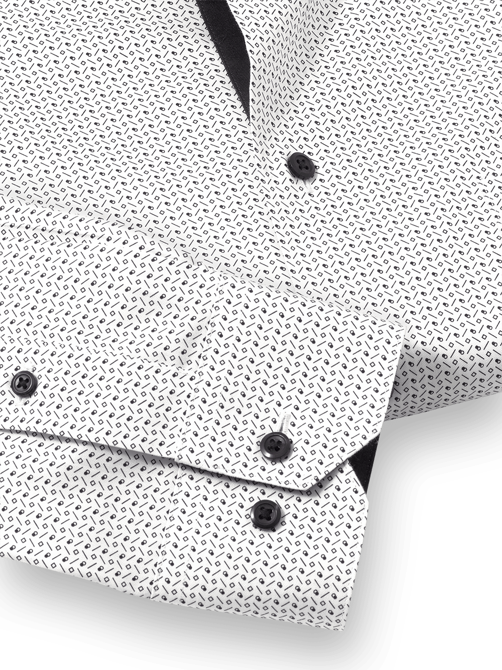 Alternate Image of Non-iron Cotton Deco Print Dress Shirt With Contrast Trim-3