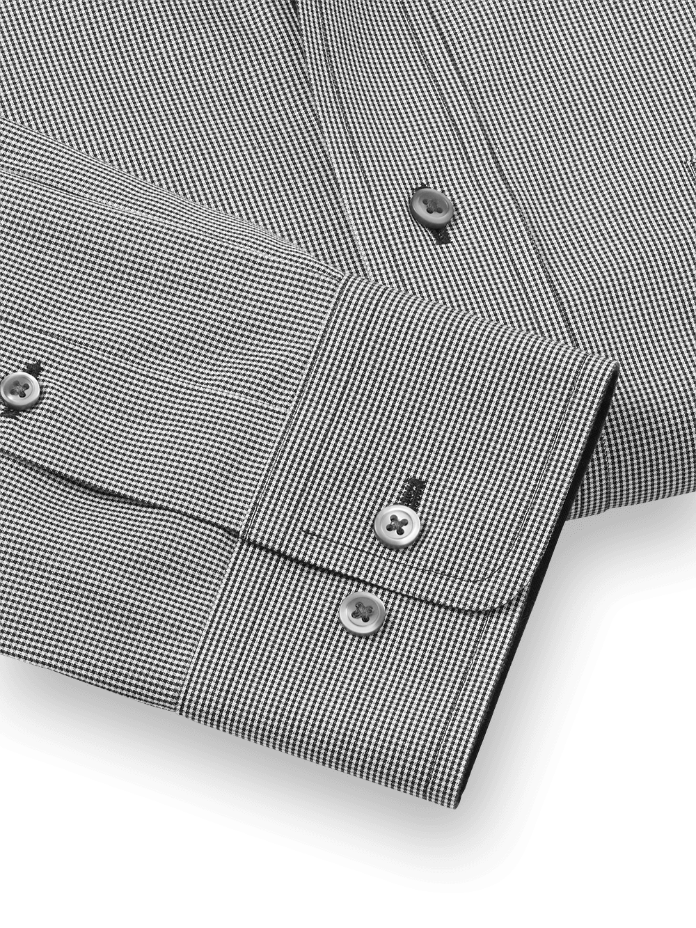Alternate Image of Non-iron Cotton Houndstooth Dress Shirt With Contrast Trim-3
